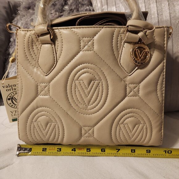 Valentino Orlandi *NWT* Light Taupe, satchel w/detachable strap - Picture 16 of 16
